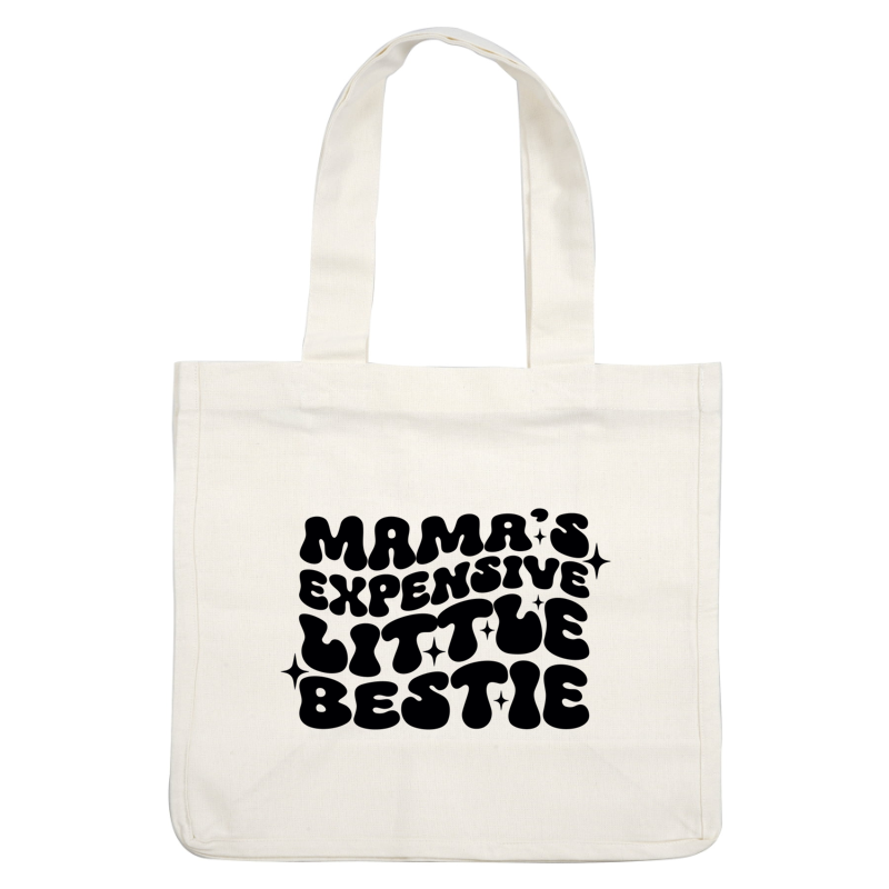 Un diseño de texto divertido que dice "La mejor amiga cara de mamá", perfecto para prendas o regalos con temática familiar.