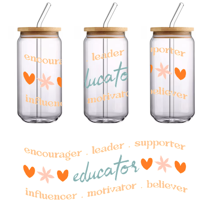 A motivating banner with various phrases printed on it.UV Transfers