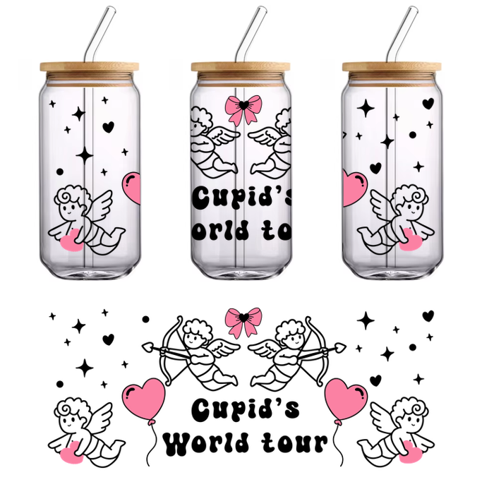 A holiday themed women's fridge magnet set in pink color.UV Transfers