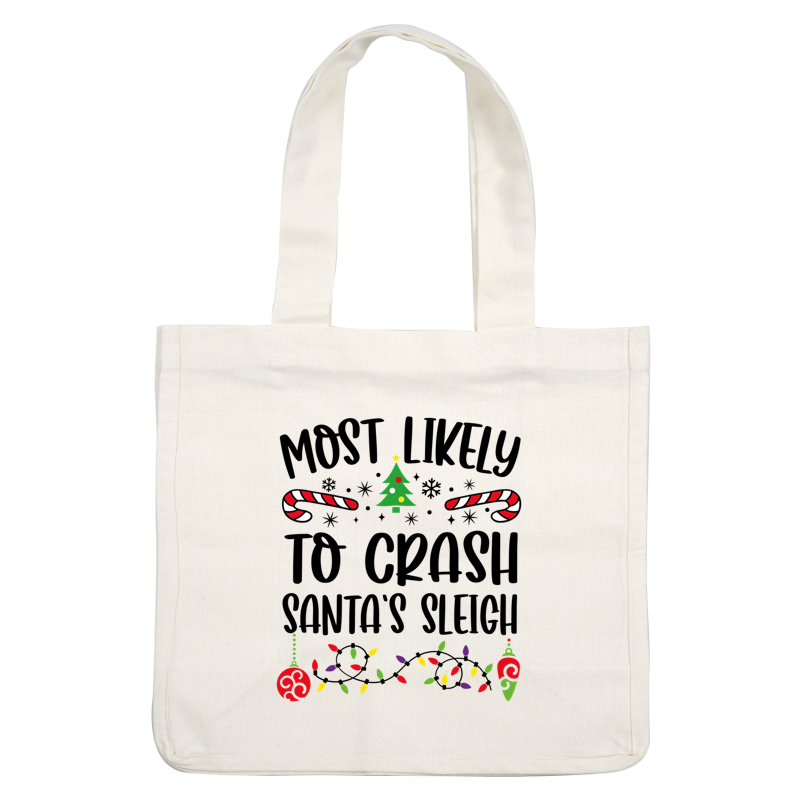 A festive design featuring a cheerful Christmas tree, candy canes, and colorful ornaments, perfect for holiday celebrations!DTF Transfers dtf transfers dtf transfers