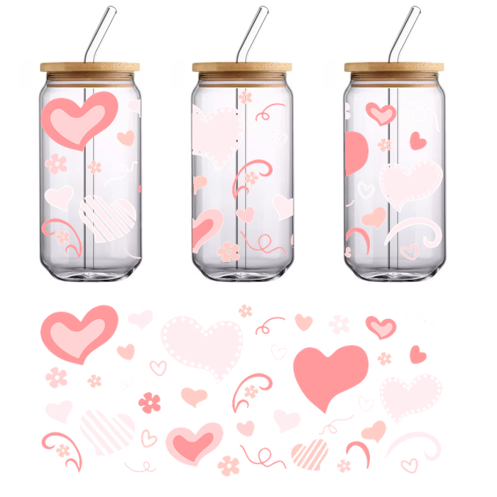 Variety of cute and colorful clipart hearts.UV Transfers