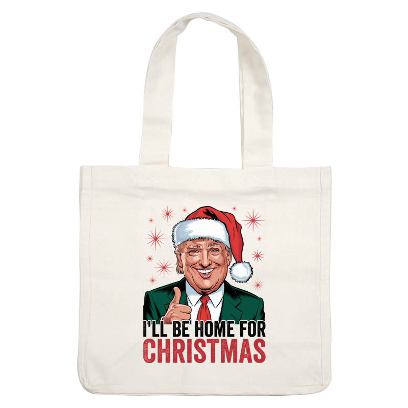 A festive illustration featuring a thumbs-up gesture, complete with a Santa hat, set against a playful holiday backdrop.DTF Transfersdtf regular iron dtf prints