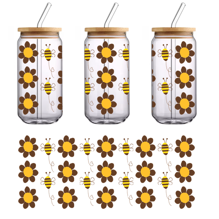 ADORABLE FOR KIDS Vintage Bee Fabric Quilting Cotton DIY Bugs Flowers DS169UV Transfers