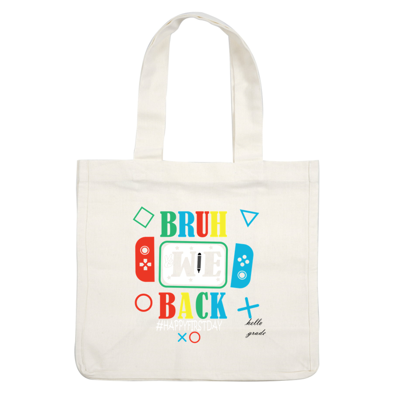 Celebrate with this vibrant birthday graphic featuring playful text and gaming icons, perfect for a fun birthday wish!DTF Transfers