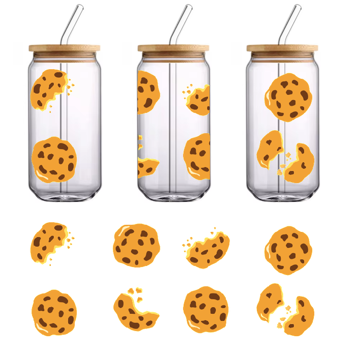 A brown classic cookie with chocolate chips.UV Transfers