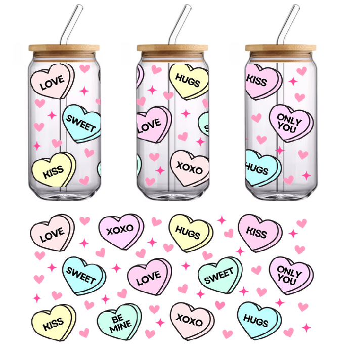 Sweet love heart craft project with love, hugs, sweet all around.UV Transfers
