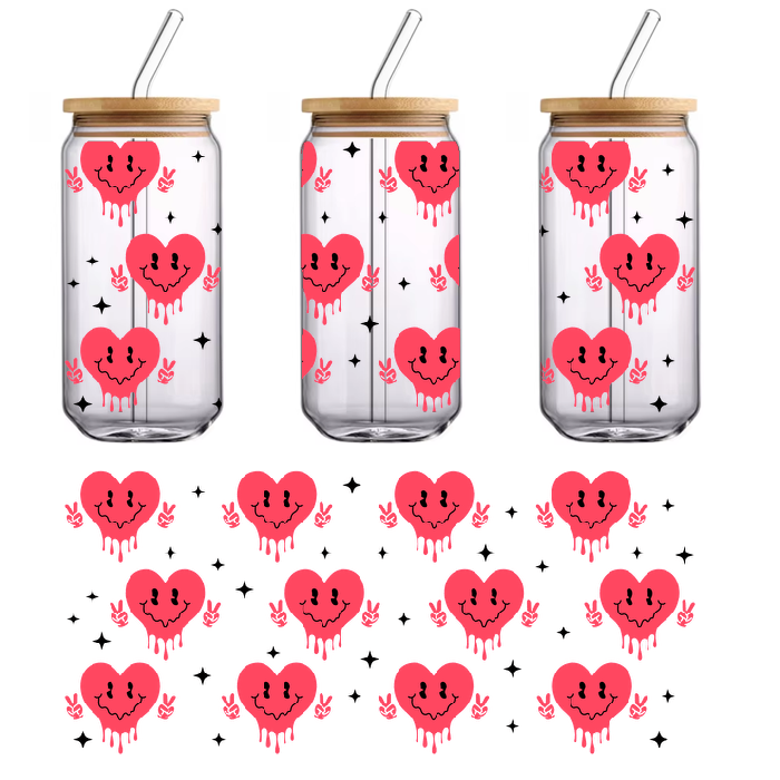 A green patterned jumper with black and pink ragdolly cartoons attempting to walk.UV Transfers