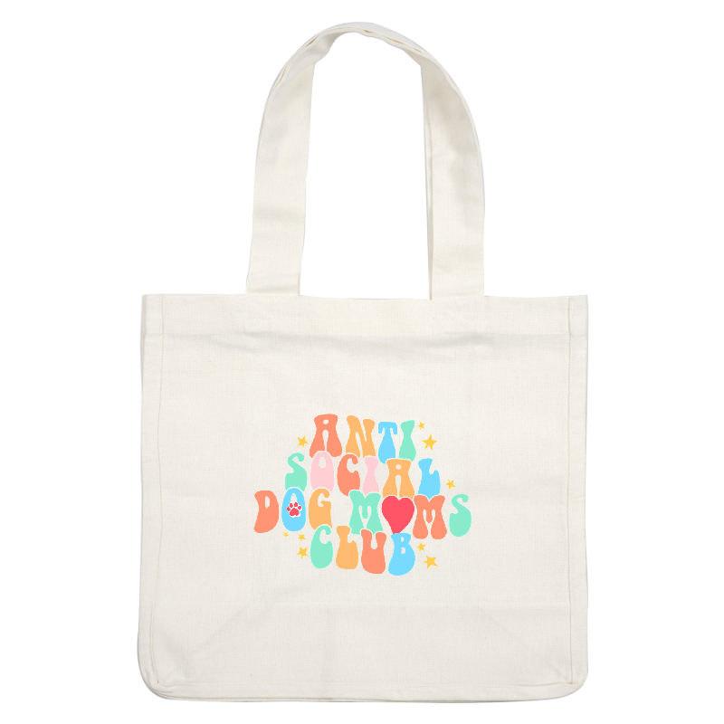 A colorful and whimsical graphic text art piece with stars and hearts.DTF Transfers