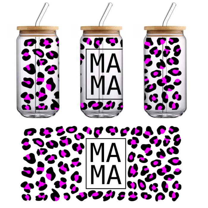 Un marco vibrante lleno de una divertida variedad de formas abstractas de color rosa, ¡perfecto para agregar un toque divertido a cualquier diseño! Transferencias UV