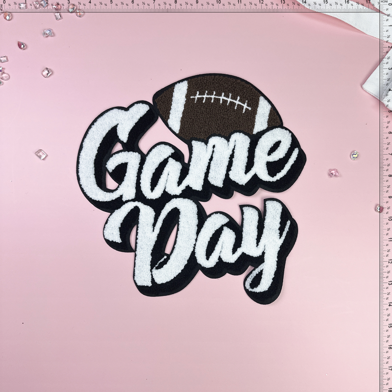 Game day Patch Emblem Embroidered Cloth Stickers Christmas DIY Iron Clothing Patches