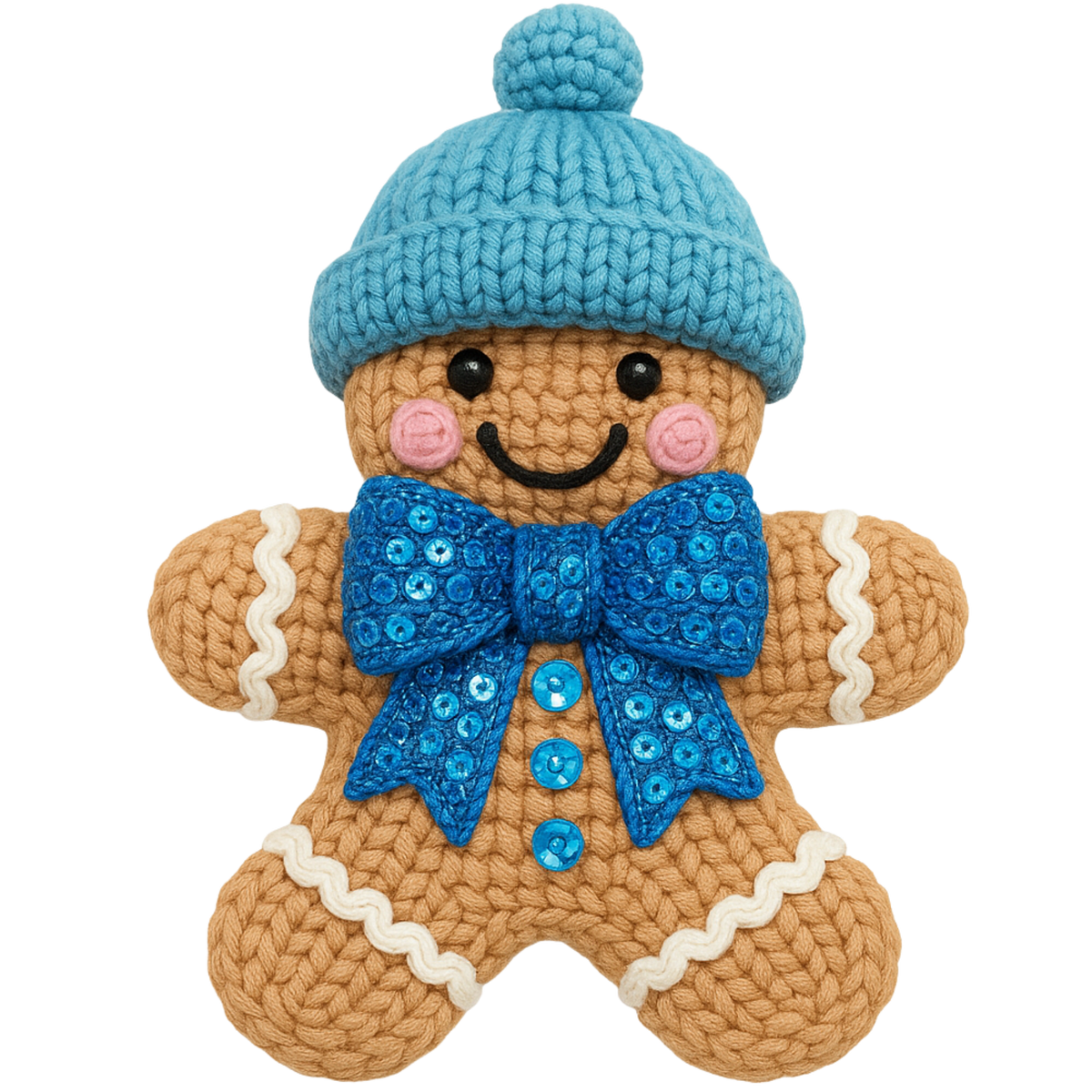 Crochet-look Christmas gingerbread and sweets DTF transfer, pattern XMAS1499-5