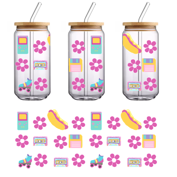 Design of cartoon bytes nối together .UV Transfers