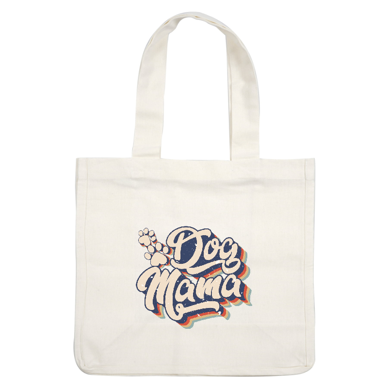 "Dog Mama" retro beauty drawing icons png format image.DTF Transfers