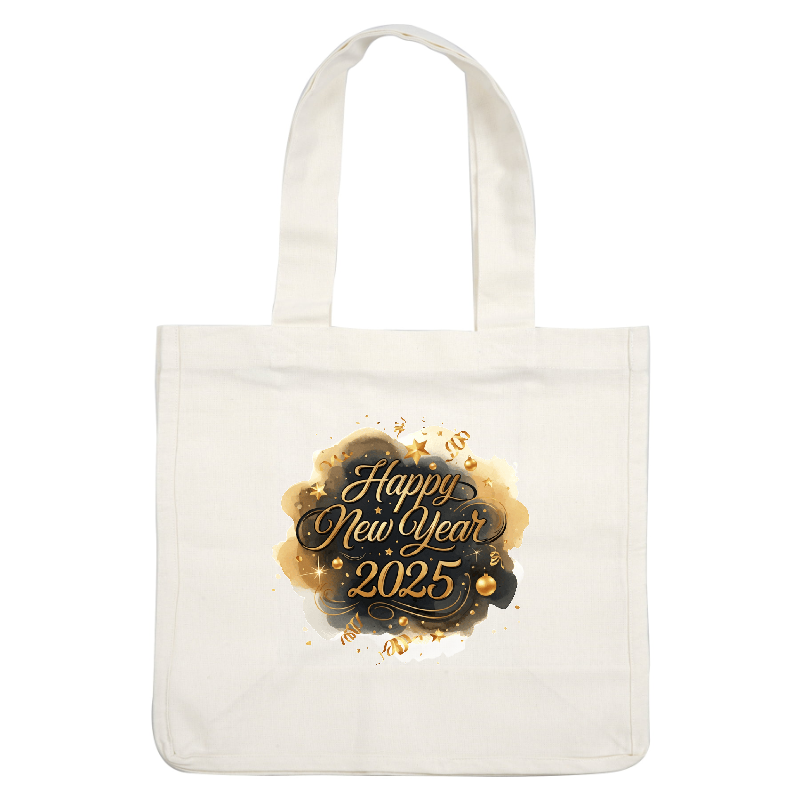 Celebrate the upcoming year with this festive "Happy New Year 2025" design featuring elegant typography and golden embellishments.DTF Transfers
