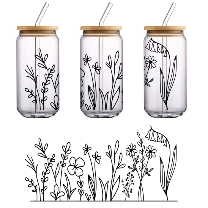 Una elegante y minimalista silueta negra de una bicicleta, perfecta para proyectos de decoración o diseño gráfico. Transferencias UV