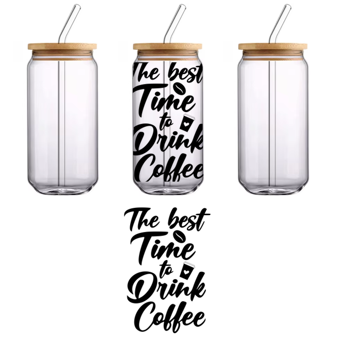 A stylish, minimalistic illustration of a vintage bicycle, showcasing its classic features and elegant design.UV Transfersdtf regular iron