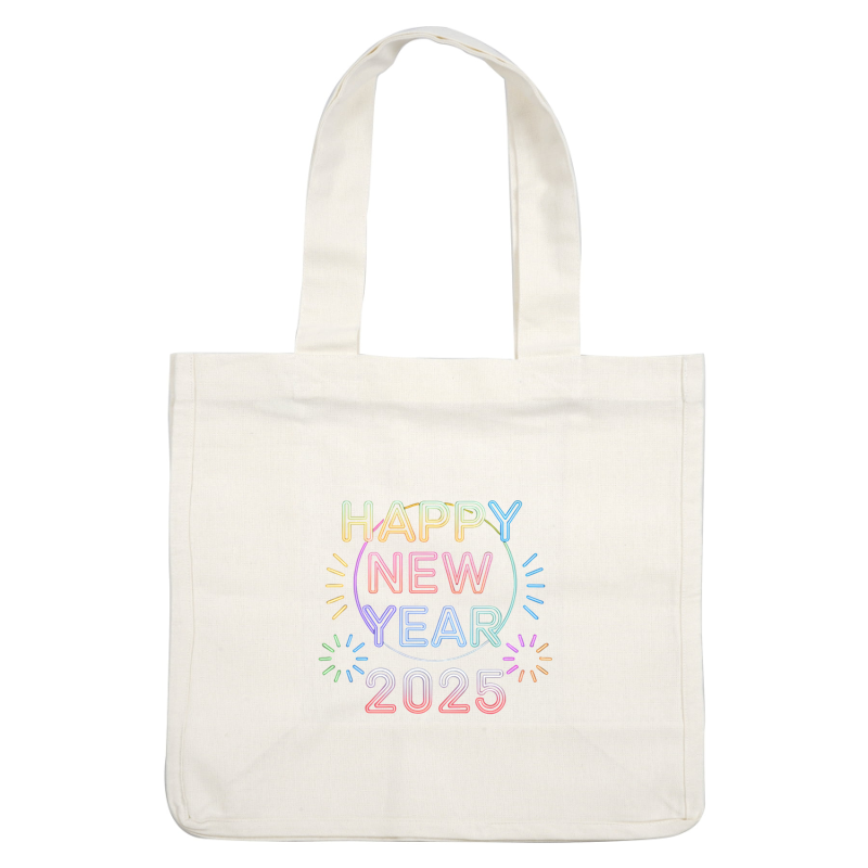 Celebrate the arrival of 2025 with this colorful, festive "Happy New Year" design, perfect for ringing in the new year!DTF Transfers