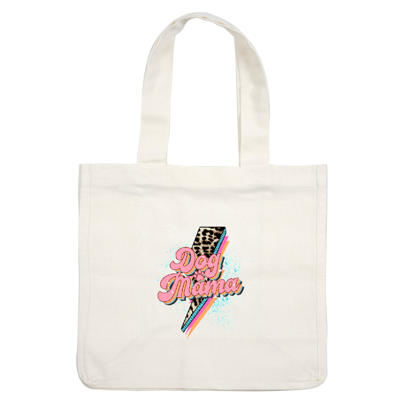 Green shirt with "Dog Mom" graphic featuring leopard print and bright colors.DTF Transfers