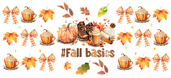 A cozy autumn-themed collage featuring pumpkins, fall leaves, coffee cups, and stylish accessories, perfect for celebrating the season.UV Transfers dtf transfers