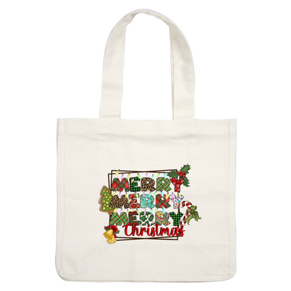 Celebrate the season with this colorful "Merry Christmas" design featuring festive patterns, holiday lights, and cheerful decorations!DTF Transfers dtf prints