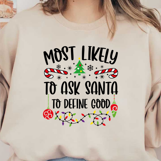 This festive design features a colorful Christmas tree, candy canes, and decorative ornaments, perfect for holiday cheer!DTF Transfersdtf regular iron