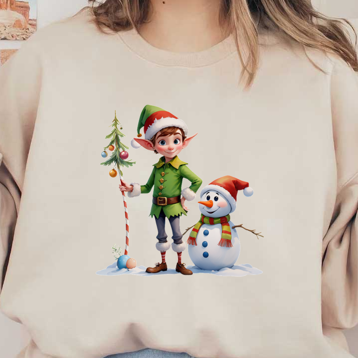 Cheerful Elf & Snowman DTF Transfers for Holidays | MakeDTF