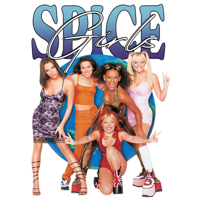 Catch the iconic Spice Girls in vibrant outfits, celebrating girl power and friendship in a colorful and fun design!DTF Transfers dtf transfers