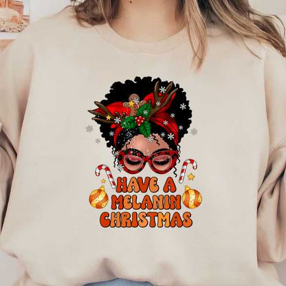 Celebrate the season with this festive design featuring a playful holiday message and a joyful character adorned with reindeer antlers.dtf regular iron