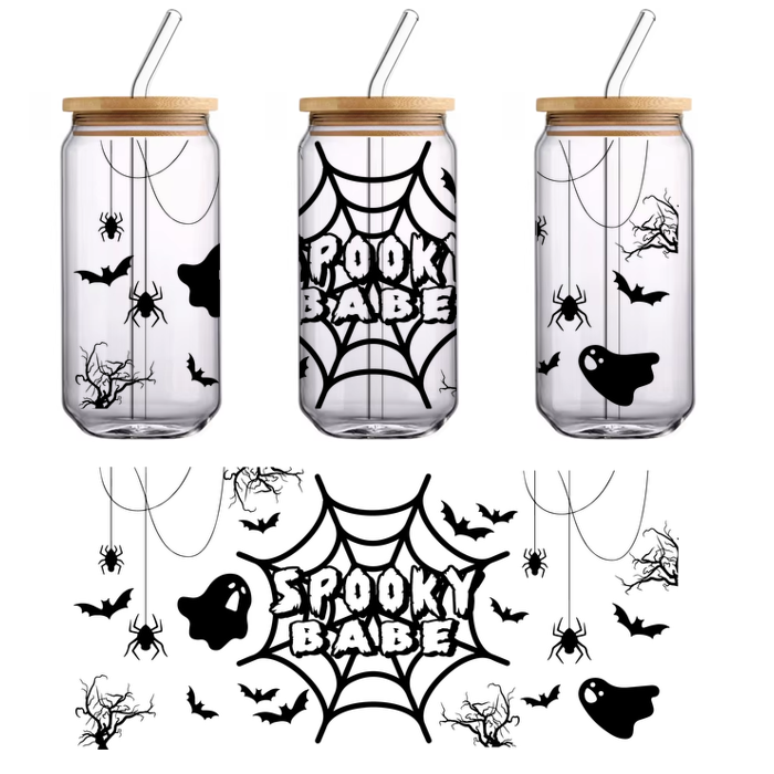 A simple and elegant black silhouette of a cat, showcasing its distinctive arched back and upright tail.UV Transfers dtf transfers