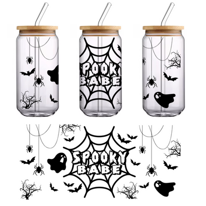 A simple and elegant black silhouette of a cat, showcasing its distinctive arched back and upright tail.UV Transfers dtf transfers