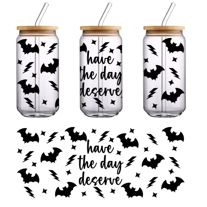 A sleek, minimalist black cat silhouette, perfect for feline lovers and modern decor.UV Transfers dtf prints