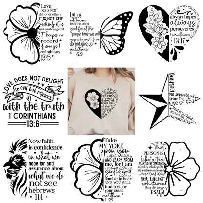 "Love is patient, love is kind."DTF Transfers