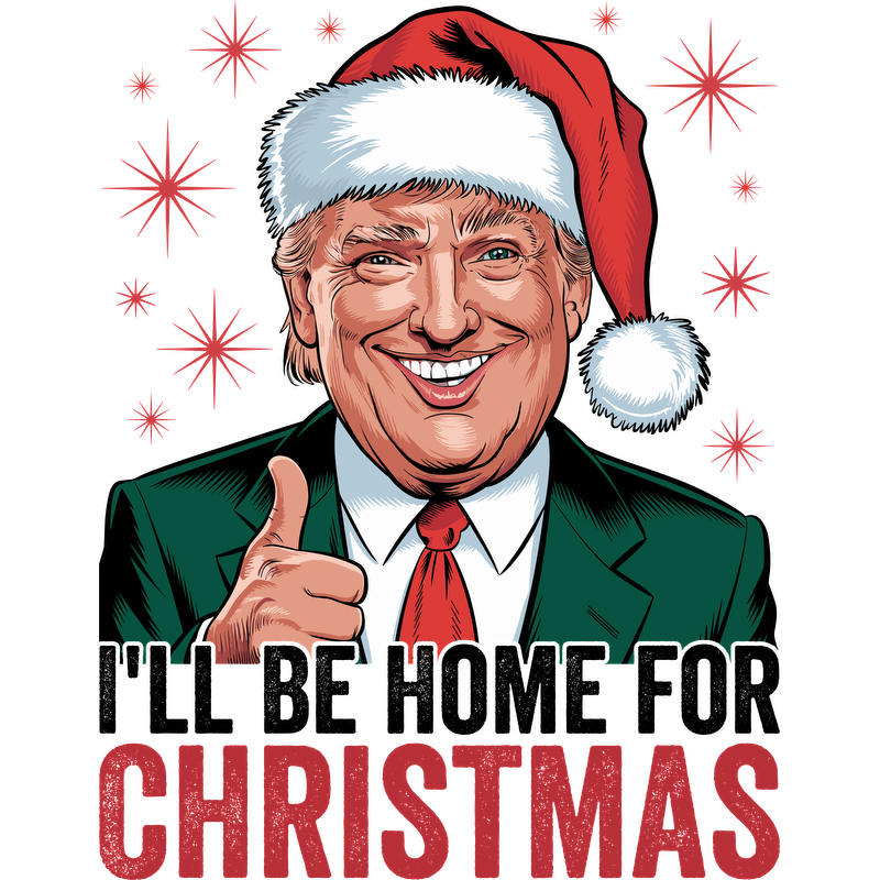 A festive illustration featuring a thumbs-up gesture, complete with a Santa hat, set against a playful holiday backdrop.DTF Transfersdtf regular iron dtf prints