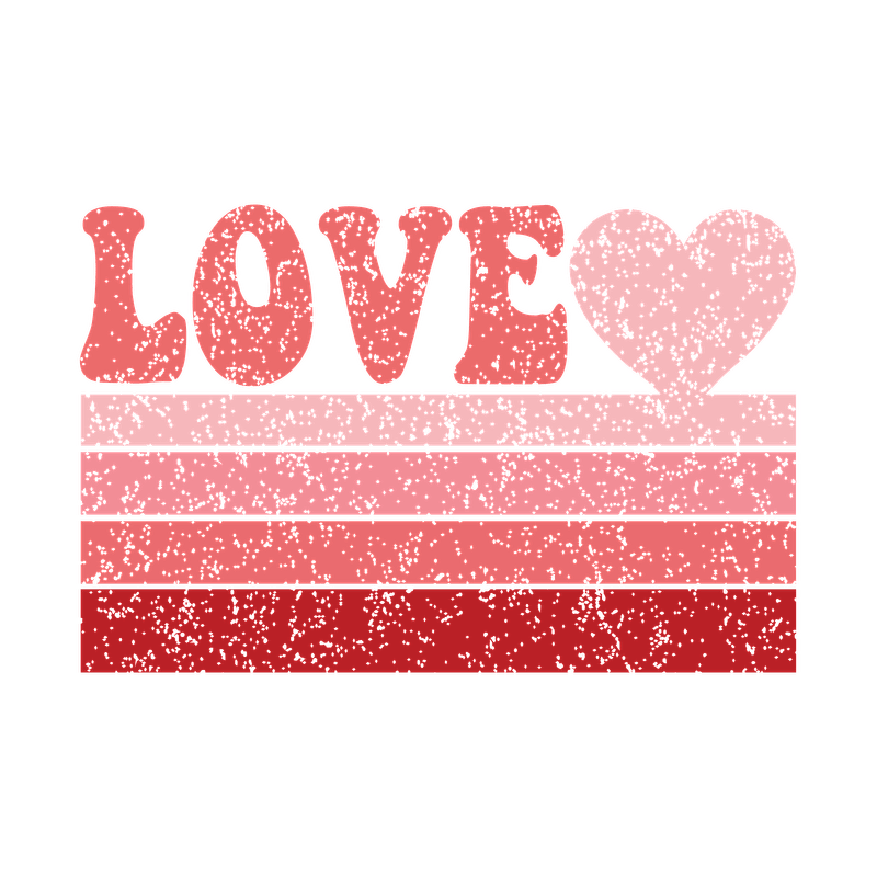 Celebrate love with this playful and colorful graphic featuring the word "LOVE" and a heart, perfect for Valentine's Day!DTF Transfers