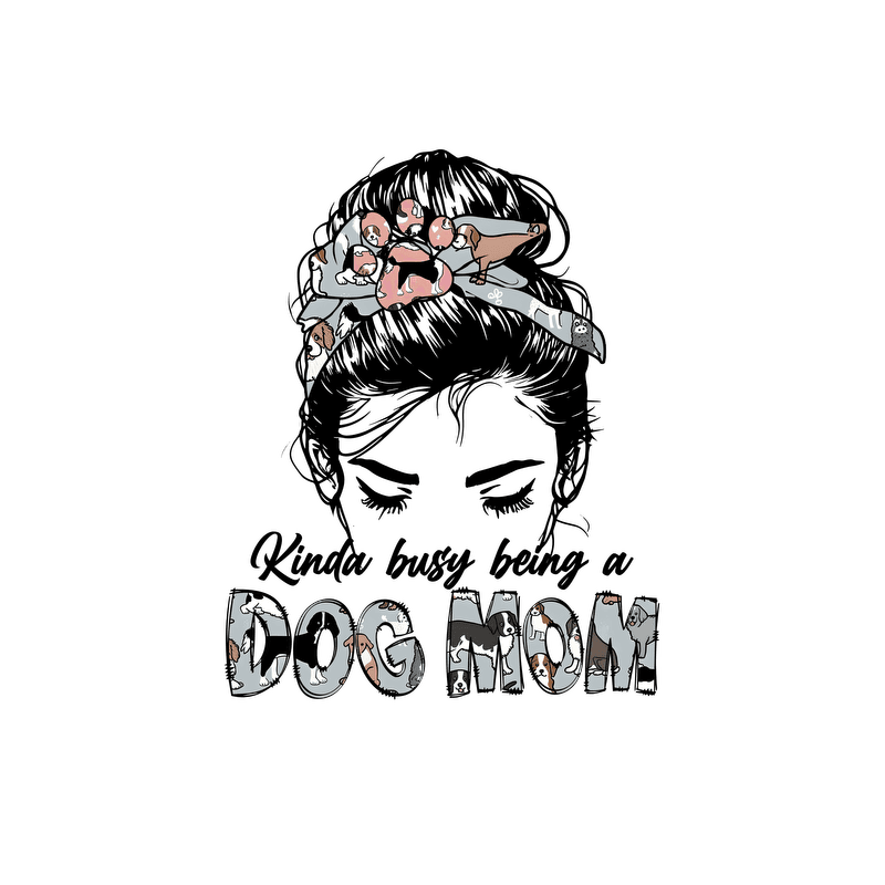 "Busy being a dog mom" shirt.DTF Transfers