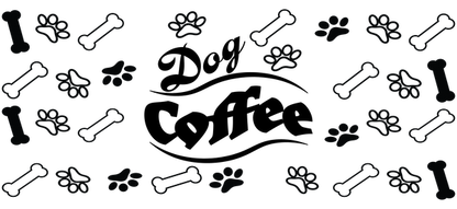 A playful border featuring alternating dog bones and paw prints, perfect for pet-related designs or invitations.UV Transfers dtf prints