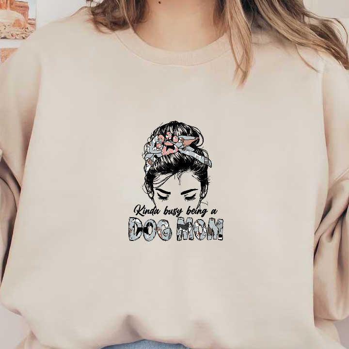 "Busy being a dog mom" shirt.DTF Transfers