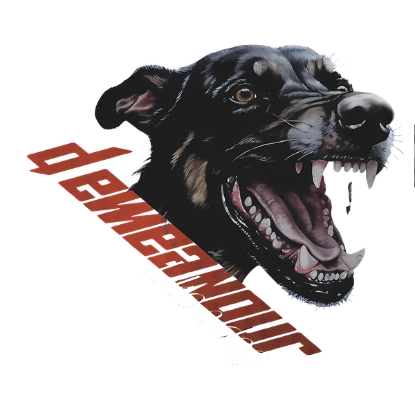 Snarling Shepherd Design Snarling Dog DTF Transfers Edgy Design | MakeDTF