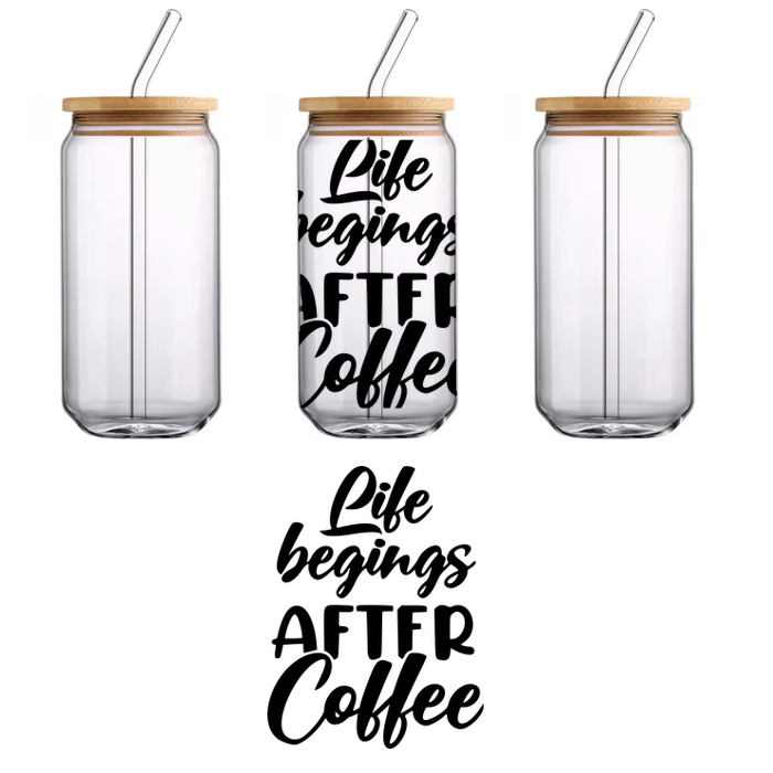 A sleek, modern candle holder with a minimalist design and elegant curves, perfect for adding a touch of sophistication.UV Transfers heat press transfers