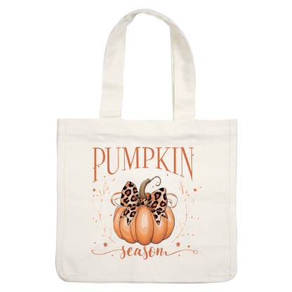 Celebrate pumpkin season with this charming illustration featuring a cute pumpkin adorned with a stylish leopard print bow. dtf transfers