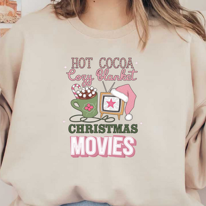 Cozy up with hot cocoa, a warm blanket, and your favorite Christmas movies for a festive relaxation! dtf transfers