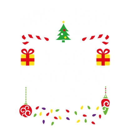 Festive design featuring the playful phrase "Most Likely to Crash Santa's Sleigh," adorned with Christmas icons like gifts, candy canes, and snowflakes.DTF Transfersdtf regular iron heat press transfers