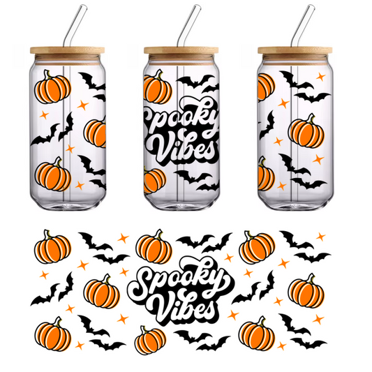 A festive pattern featuring vibrant orange pumpkins and yellow stars, perfect for autumn celebrations and Halloween decor.UV Transfers dtf transfers