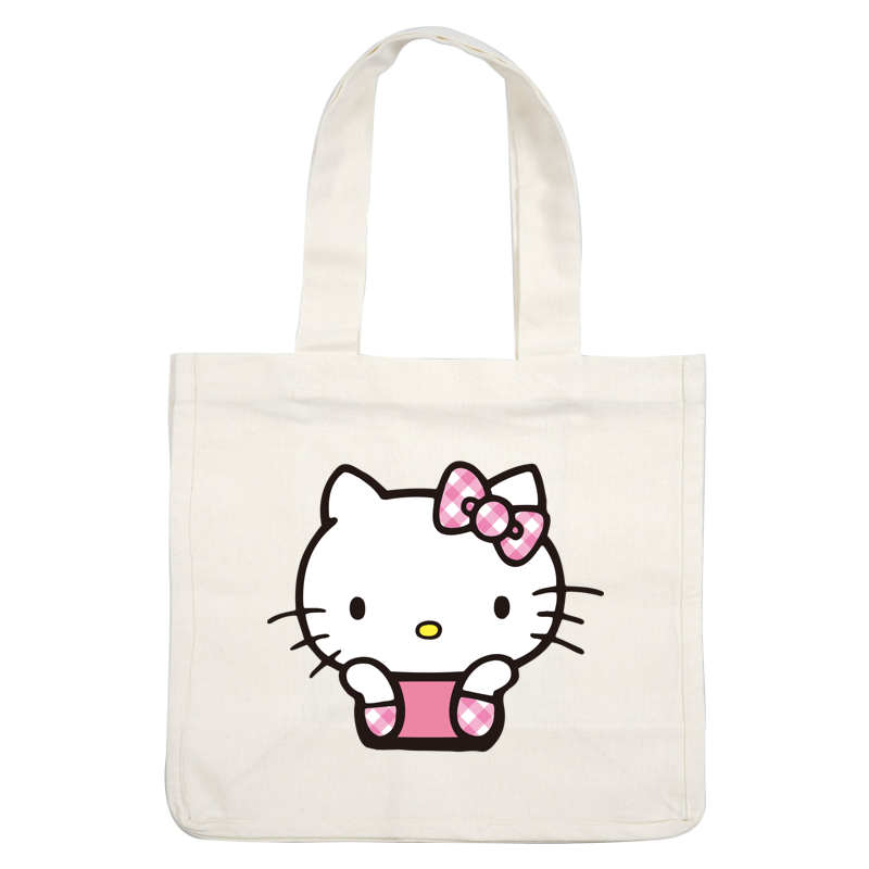 Meet Hello Kitty, the beloved character featuring a cute white cat with a pink bow and charmingly simple design!DTF Transfers