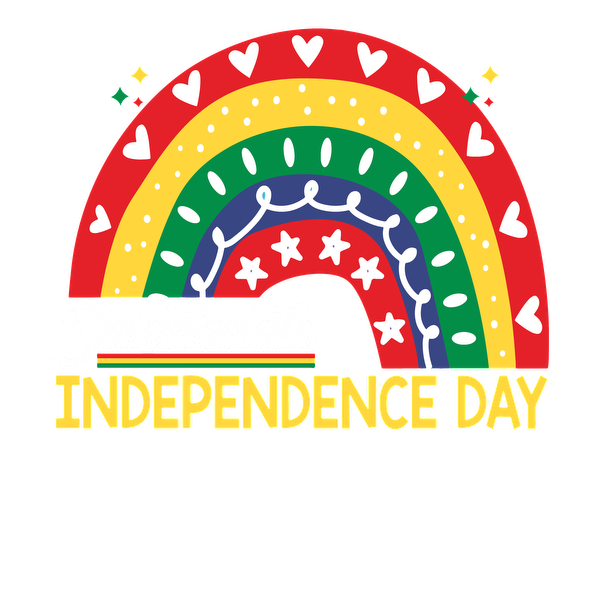 Celebrate freedom with this colorful Juneteenth Independence Day design featuring a vibrant rainbow and festive elements! heat press transfers