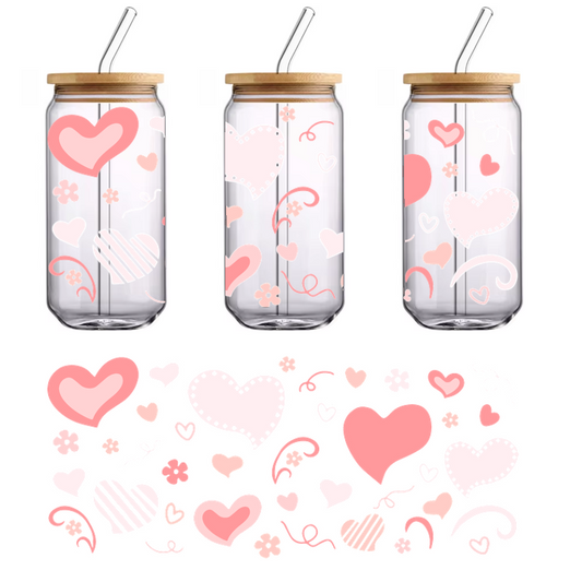 Variety of cute and colorful clipart hearts.UV Transfers