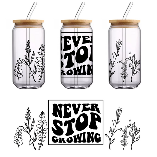 A vintage sign with a motivational phrase.UV Transfers