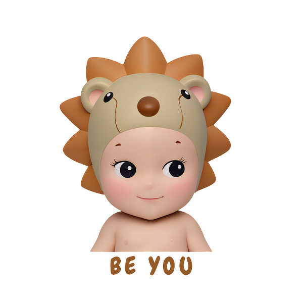 A playful illustration of a child wearing a cute lion-themed hat, encouraging the message "Be You" for self-expression.DTF Transfers dtf transfers