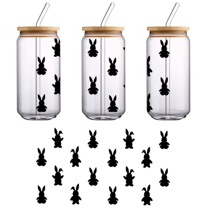 Una elegante silueta negra de una bicicleta, que muestra sus líneas elegantes y su diseño minimalista. Transferencias UV