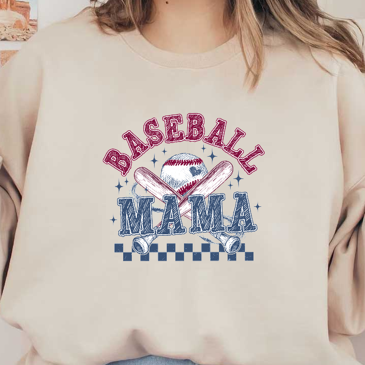 Celebrate your love for baseball with this fun "Baseball Mama" graphic design!DTF Transfers